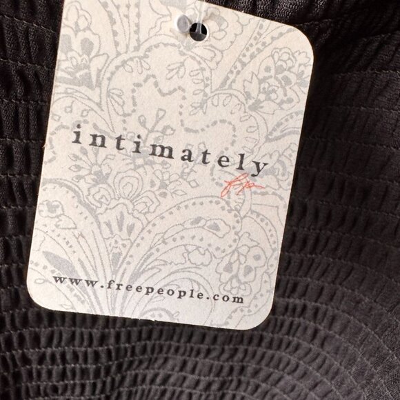 NWT Free People "Kill the Lights" Bodysuit Black Tulle Ruffle Sleeve Top Sm - Picture 11 of 13